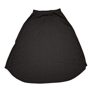 August‎ Silk Skirt Size Small Rayon Pull On Flowy High Low Closet Staple Black